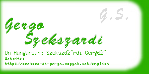 gergo szekszardi business card